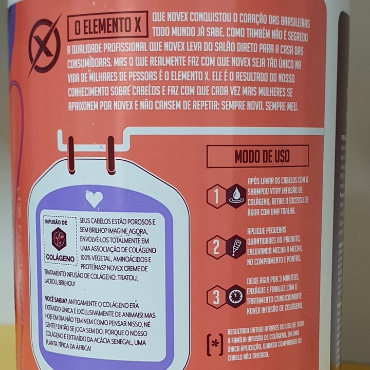 review photo of Novex Creme De Tratamento Ultraprofundo - Infusão De Colágeno shared by @anacarrijo on 22 Sep 2021 - review