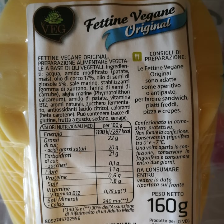 photo of ioVEG Fettine vegane Original shared by @camyveg on  13 Jul 2021 - review