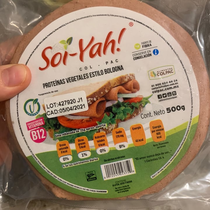 photo of Soi-yah! Proteinas Vegetales estilo Bologna shared by @leeponce on  22 Oct 2020 - review