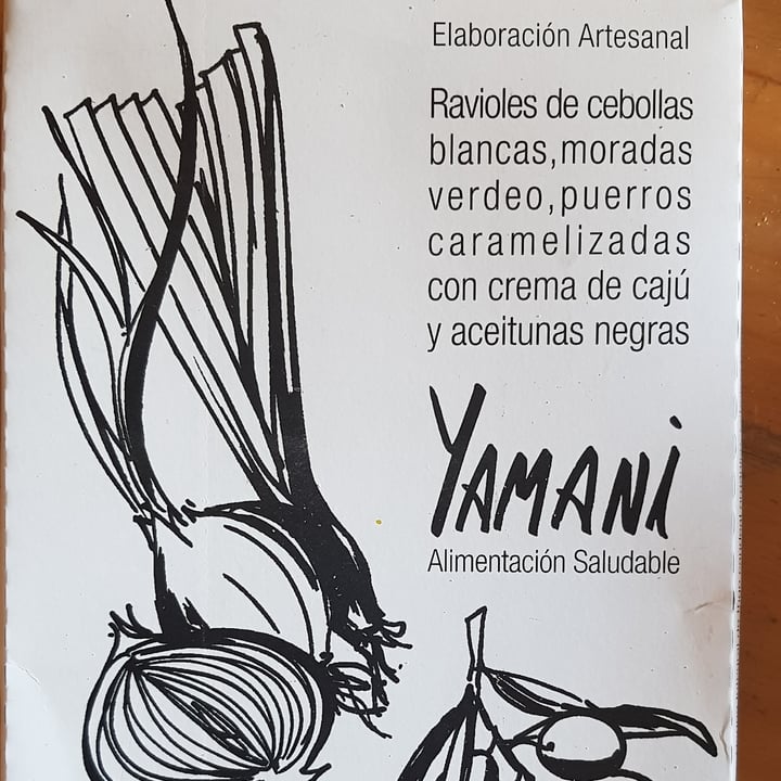 photo of Yamani Alimentos Ravioles de Cebollas Blancas, Moradas, Verdeo, Puerros, Caramelizadas con Crema de Cajú y Aceitunas Negras shared by @ines1989 on  28 Feb 2021 - review