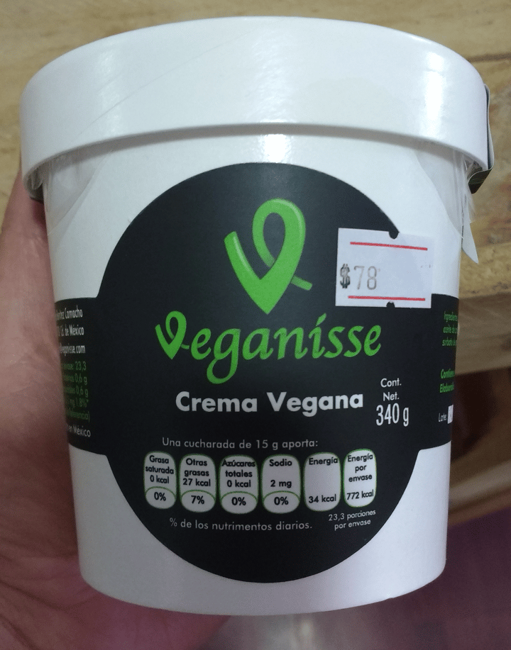 photo of Veganisse Crema Vegana shared by @uvazombie on  14 Dec 2019 - review