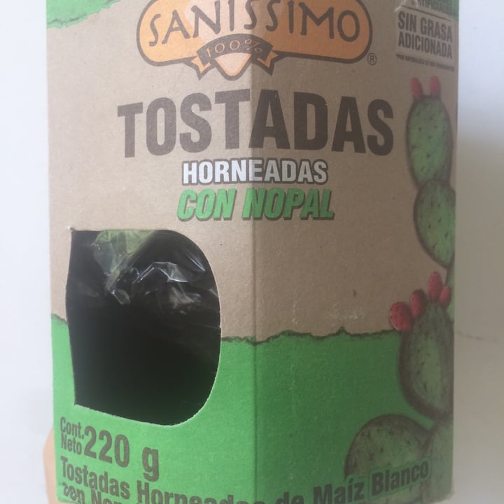 photo of Sanissimo Tostadas de Maíz Con Nopal shared by @veganely on  17 Sep 2021 - review