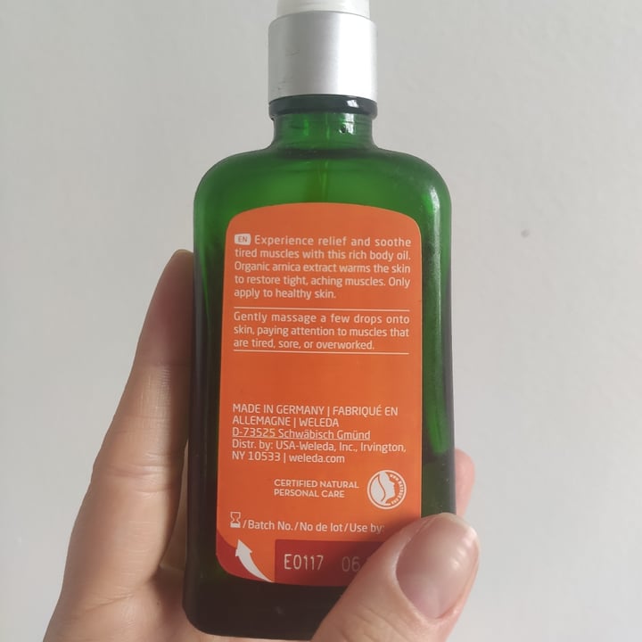 review photo of Weleda óleo de arnica shared by @andressamaiochi on 29 Jan 2022 - review
