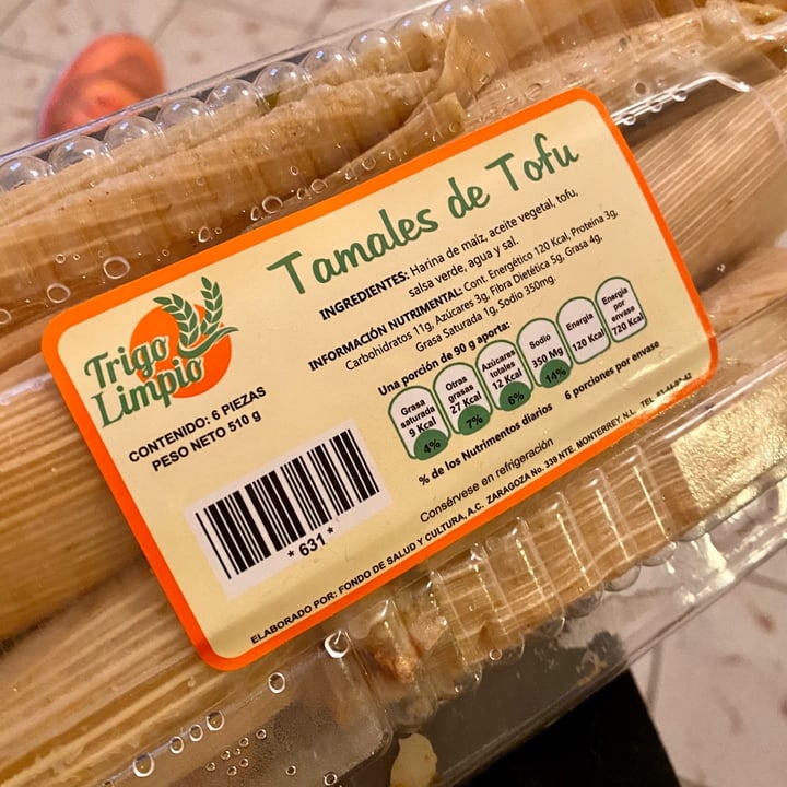 photo of Trigo limpio Tamales de tofu shared by @jourbano on  26 Dec 2019 - review