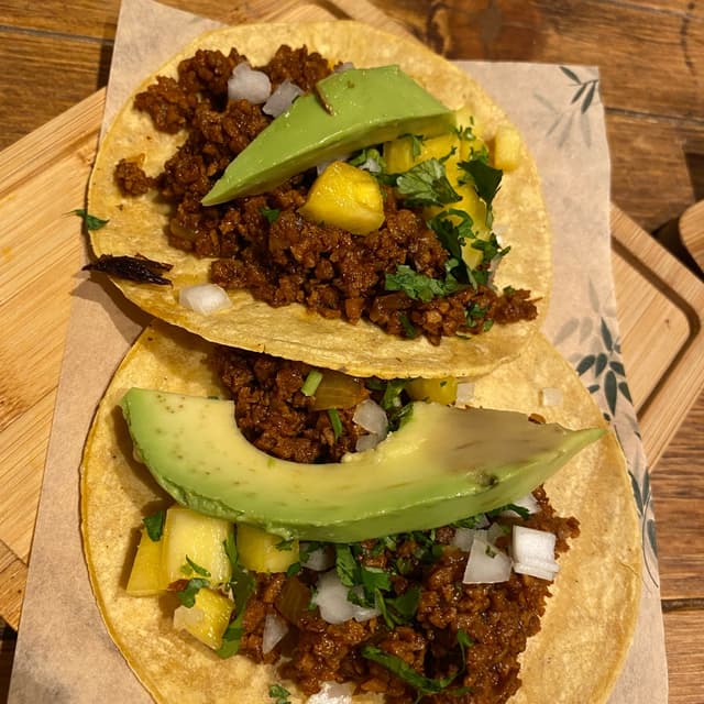 菜肴“Tacos al pastor”的照片