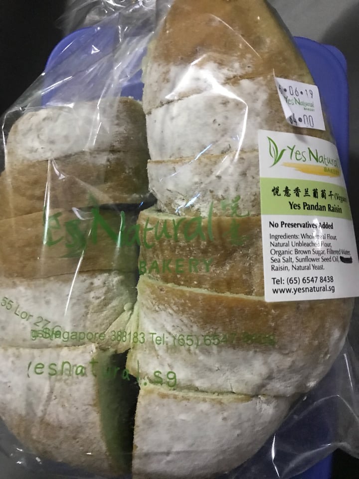 photo of Yes Natural Bakery Pandan Raisin shared by @opheeeliaaa on  12 Jun 2019 - review