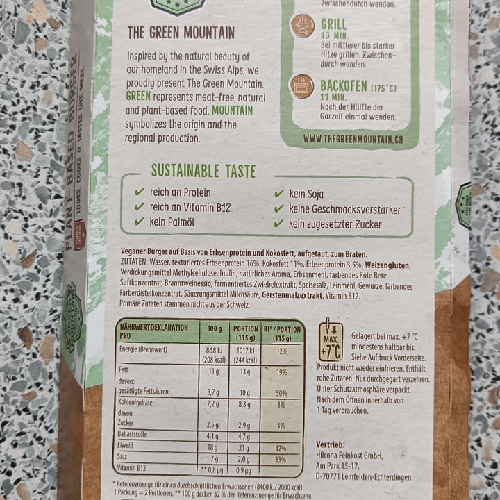 photo of The Green Mountain Plant-based Burger shared by @tartarinielisa on  24 Nov 2022 - review