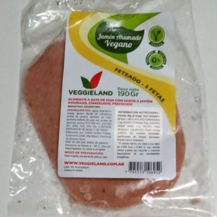 review photo of Veggieland Jamón Ahumado Vegano Feteado shared by @vegangab on 23 Jan 2021 - review