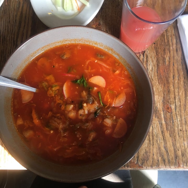 review photo of El Beso Huasteco Pozole Vegano shared by @pantereame on 19 Dec 2019 - review