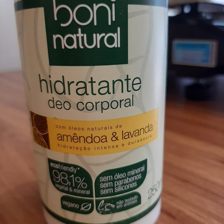 photo of Boni natural Hidratante Amêndoa & Lavanda shared by @iaramachado on  27 Jul 2022 - review