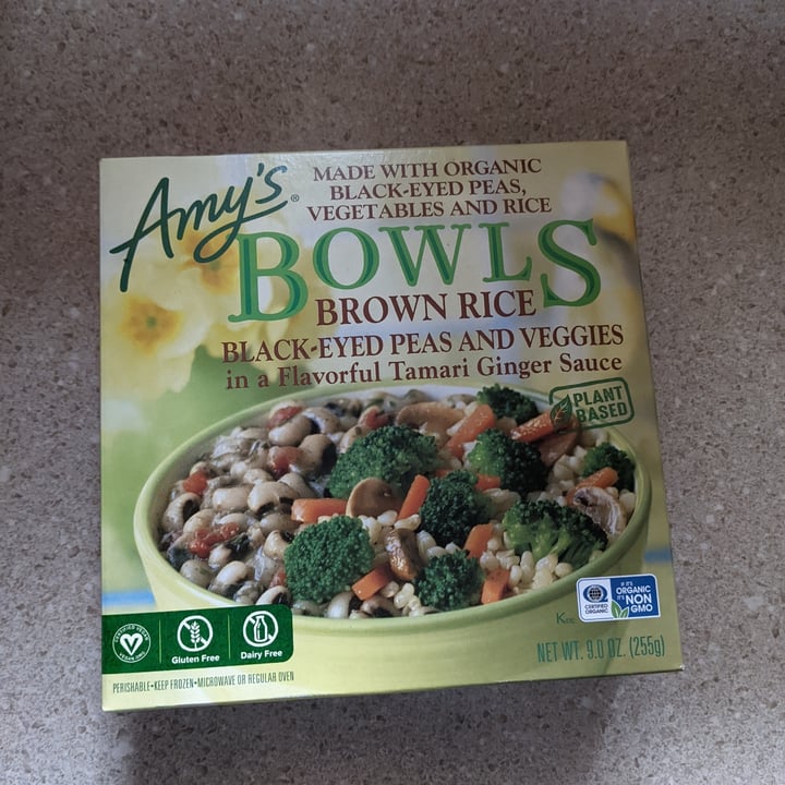 photo of Amy’s Amy’s Bowls - Brown Rice, Black-eyed Peas and Veggies shared by @ghundley on  31 Mar 2022 - review