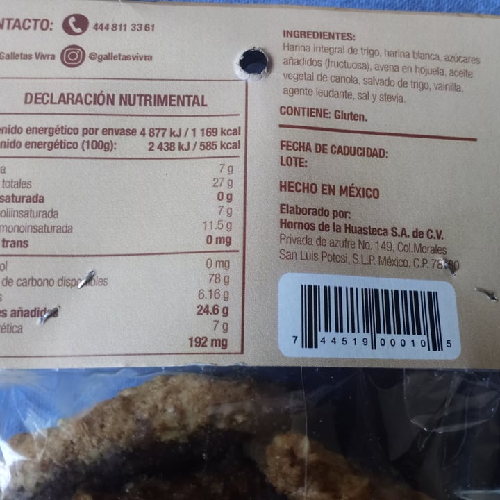 photo of Vivra Galletas de avena integrales (Aveninas) shared by @vantedelions on  31 Jan 2022 - review