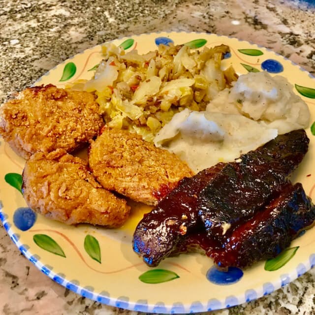 Photo of the dish “Vegan Ribs And Chicken Plate”