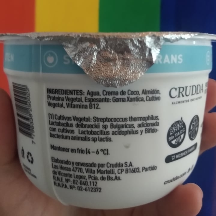 photo of Crudda Yogur a Base de Coco sabor Vainilla shared by @estrellafernandez on  24 Jan 2021 - review