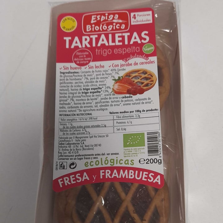 photo of Espiga biológica Tartaletas Fresa Y Frambuesa shared by @veronika89 on  24 May 2022 - review