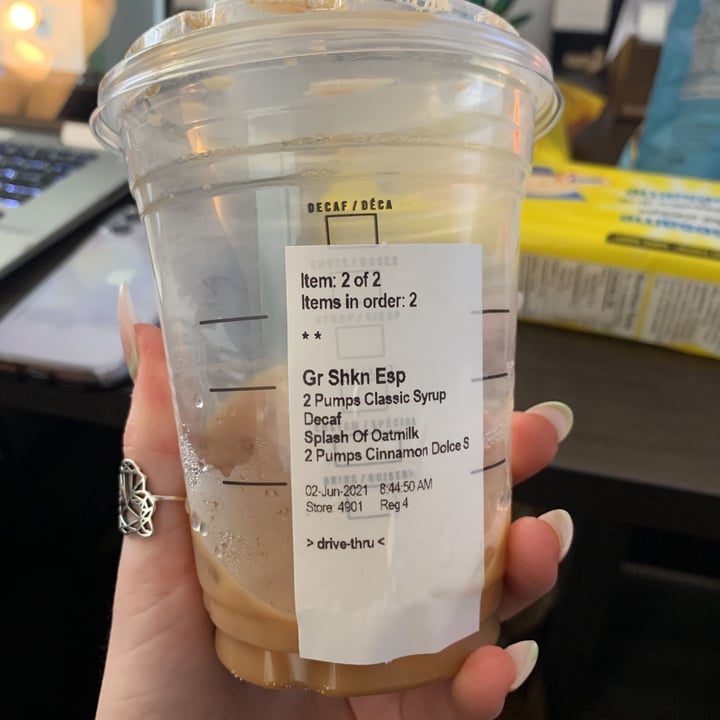 photo of Starbucks Iced shaken espresso shared by @peytonalix on  02 Jun 2021 - review