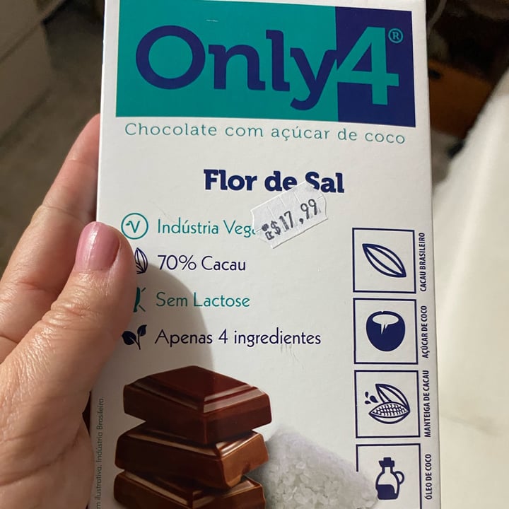 photo of Only4 Chocolate 70% cacau com açúcar de coco- 80g shared by @evamendez on  21 Oct 2022 - review