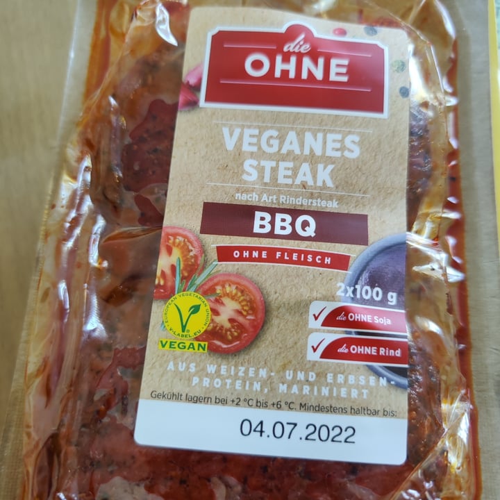 photo of Die Ohne Veganes Steak BBQ shared by @lukasser on  08 Nov 2022 - review