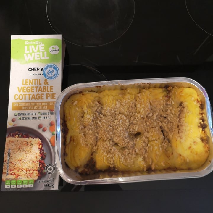 photo of Pick n Pay Lentil & vegetable cottage pie shared by @nicola89 on  13 Jan 2022 - review