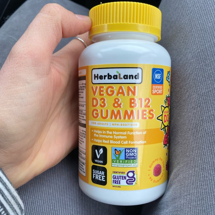 photo of HerbaLand Vegan D3 and B12 Gummies for Adults (Sugar-free) shared by @becs10 on  24 Dec 2021 - review