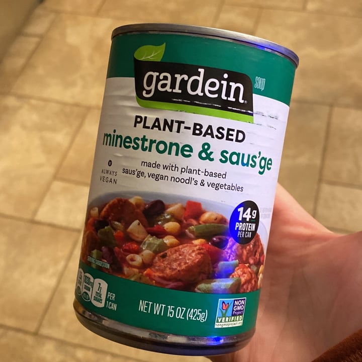 photo of Gardein Minestrone & Saus’ge Soup shared by @pherz on  08 Dec 2022 - review