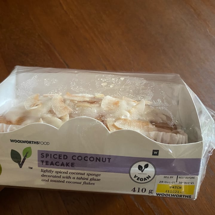 photo of Woolworths Food Spiced coconut teacake shared by @bianca1701 on  28 Oct 2021 - review