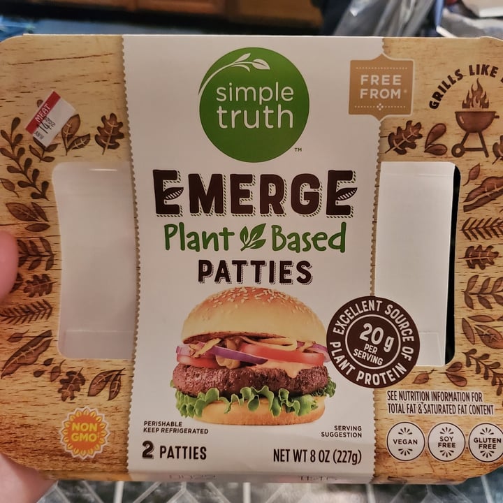 photo of Simple Truth Emerge plant based patties shared by @sugarfiend on  07 May 2020 - review