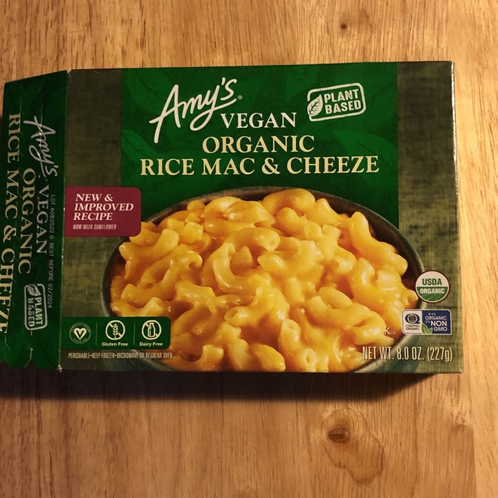 photo of Amy’s Kitchen vegan organic rice mac & cheeze shared by @menbillie on  01 Jun 2022 - review