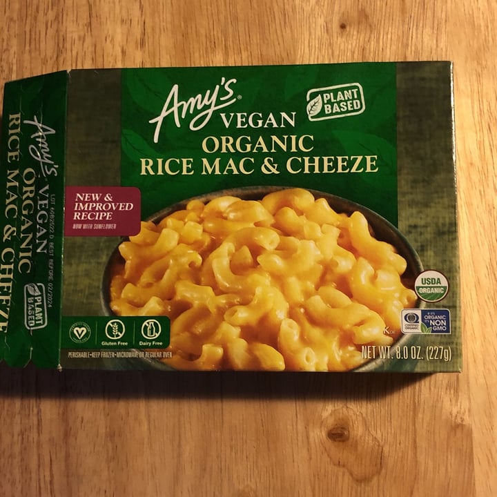 review photo of Amy’s Kitchen vegan organic rice mac & cheeze shared by @menbillie on 01 Jun 2022 - review