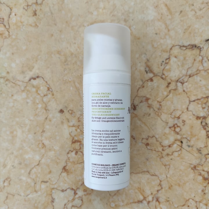 review photo of La Saponaria Crema viso idratante Aloe vera e Argan shared by @auro347 on 18 Apr 2022 - review