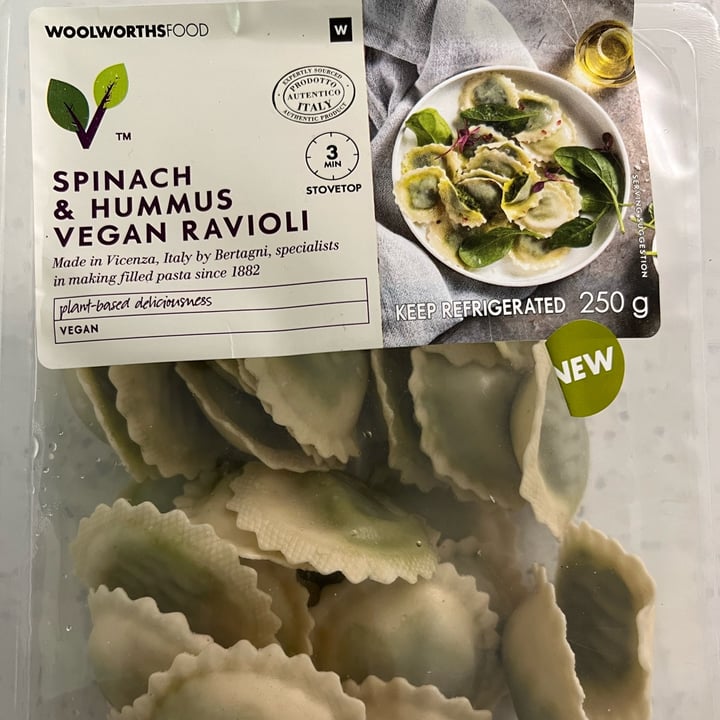 photo of Woolworths Food Spinach & Humus Vegan Ravioli shared by @tenderstem on  08 Aug 2022 - review