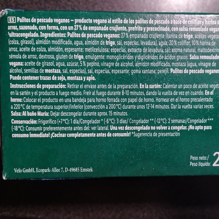 review photo of Vemondo Vegan fishfingers shared by @veganopedro on 25 Aug 2021 - review