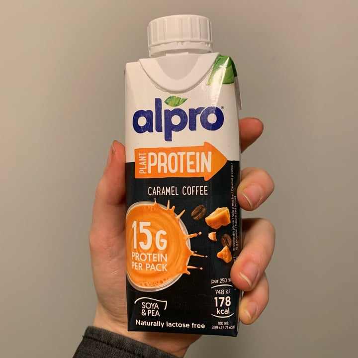 photo of Alpro Protein caramel coffee shared by @yolkyb on  20 Apr 2022 - review