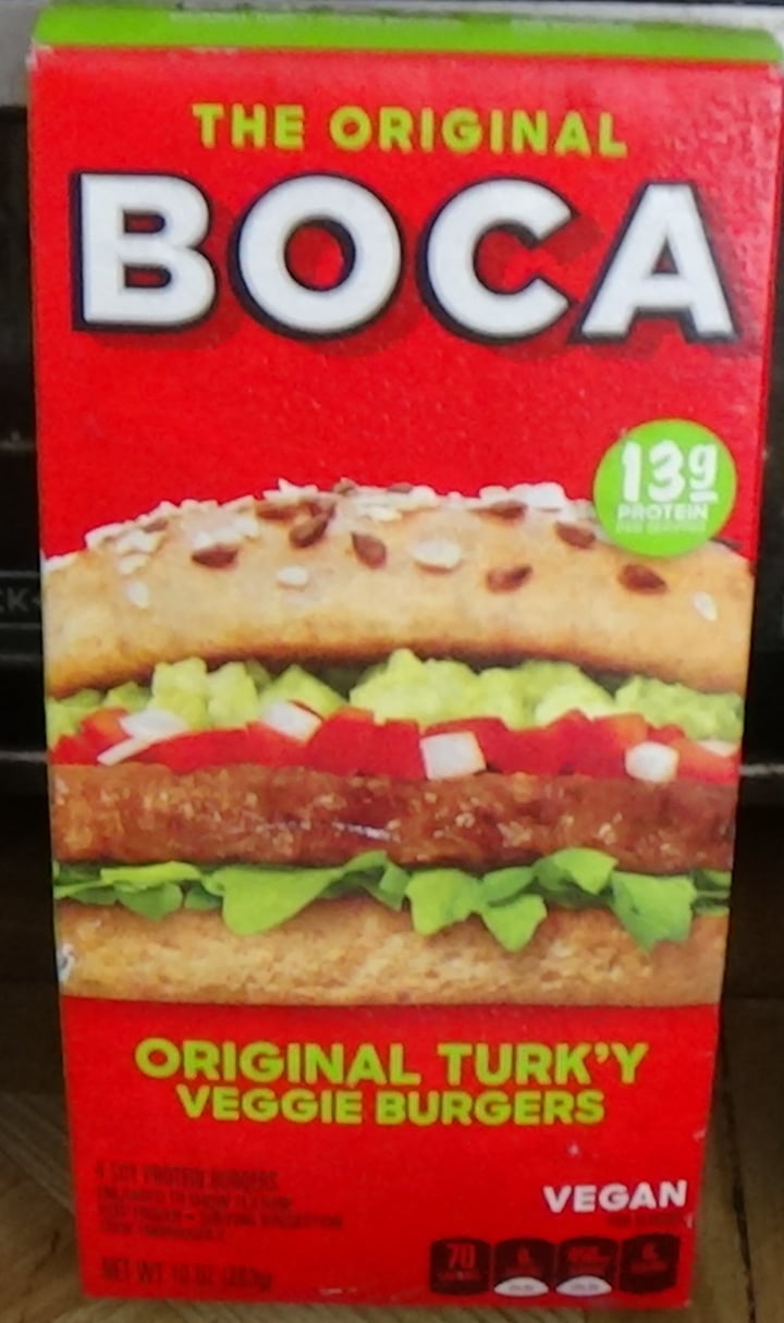 photo of BOCA Original Turk’y Veggie Burgers shared by @feelideal on  03 Apr 2020 - review