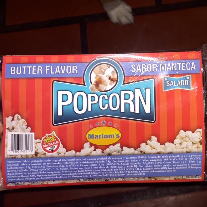 photo of Marlom's Popcorn Sabor Manteca shared by @lautaroluna on  14 Nov 2021 - review