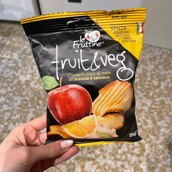 review photo of Le fruttine Chips di mela Allo Zenzero E Arancia shared by @elisaalberti on 14 Apr 2022 - review