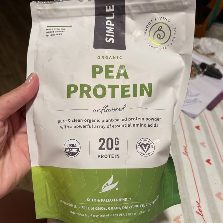 photo of Sprout Living Organic Pea Protein shared by @taisa on  24 Jul 2021 - review