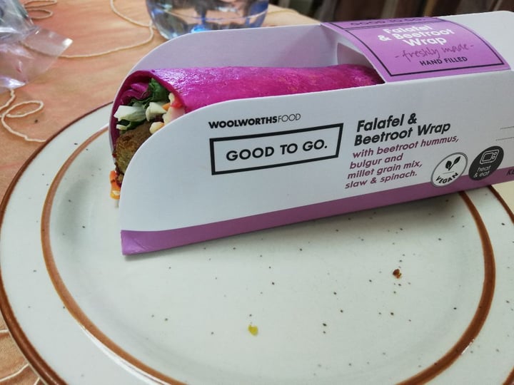 photo of Woolworths Food Falafel and Beetroot Wrap shared by @ez91 on  27 Oct 2019 - review