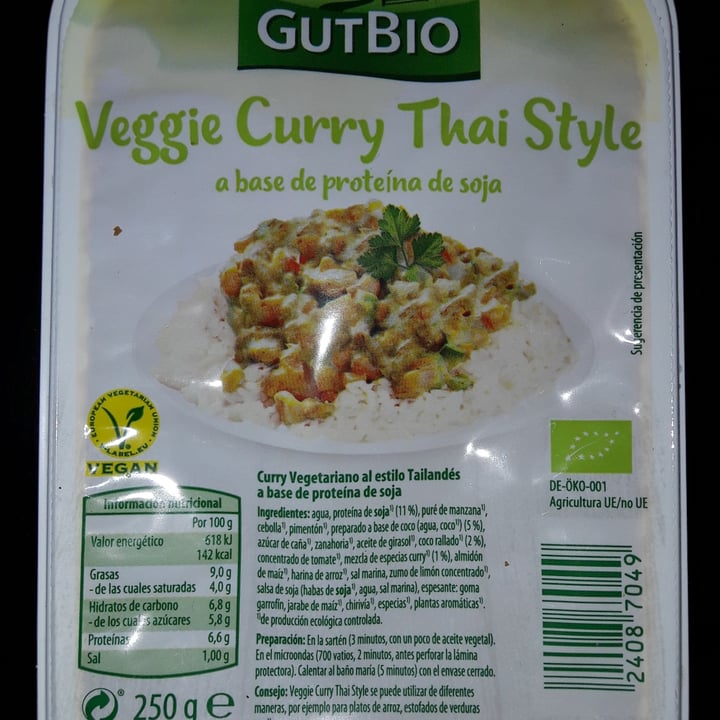 photo of GutBio Veggie curry Thai Style shared by @sgkoko93 on  03 Sep 2020 - review