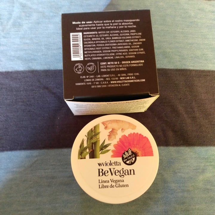 photo of Violetta cosméticos Crema Hidratante BeVegan shared by @almendrasol on  10 Nov 2021 - review