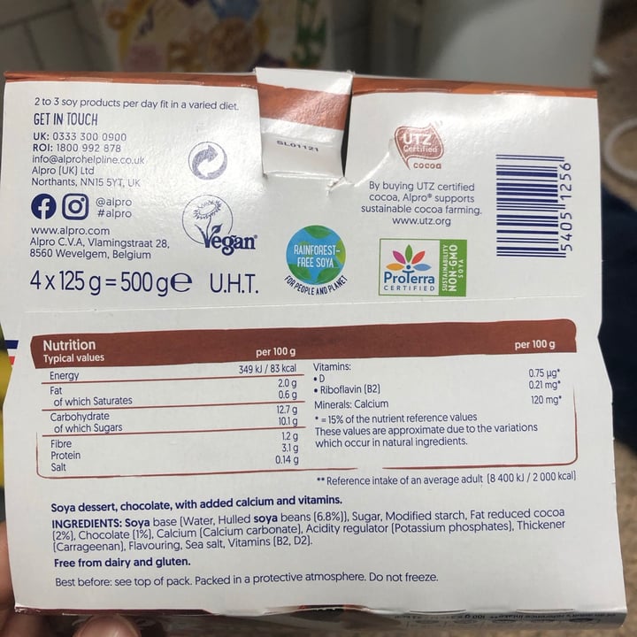 photo of Alpro Silky Smooth Chocolate Soya Dessert 500g  shared by @southernveganupnorth on  16 Sep 2020 - review