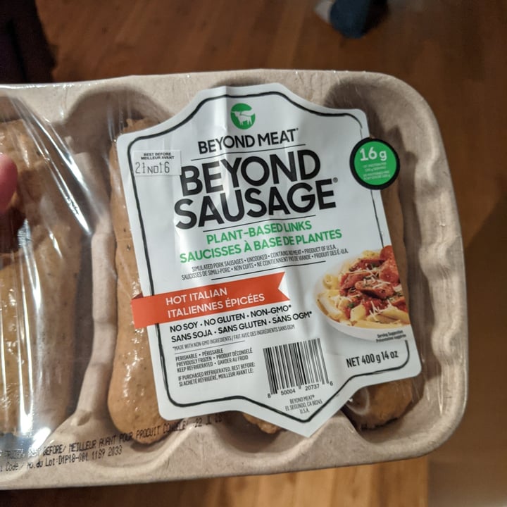 photo of Beyond Meat Beyond Sausage Hot Italian shared by @mdsingleton on  17 Nov 2021 - review