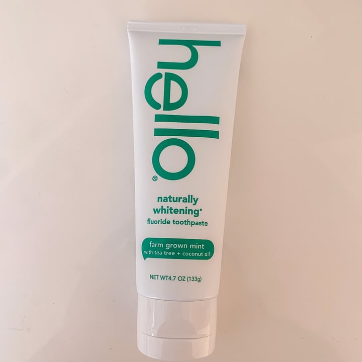 photo of Hello Naturally Whitening Fluoride Toothpaste (Farm Grown Mint with Tea Tree and Coconut Oil) shared by @jordaneatsplants on  20 Jan 2021 - review