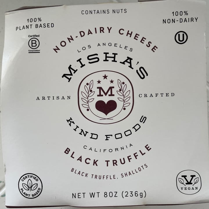 photo of Misha’s Kind Foods Black truffle Non Dairy Cheese shared by @j747 on  03 May 2021 - review