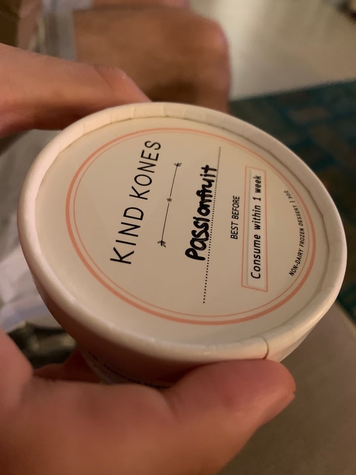review photo of Kind Kones Passion Fruit Sorbet shared by @sachacarina on 18 Jun 2020 - review