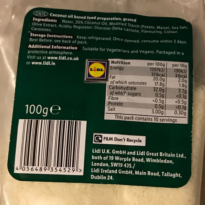 review photo of Vemondo Vegan Italian Style Grated Cheese shared by @yourfavouriteginger on 13 Jan 2021 - review