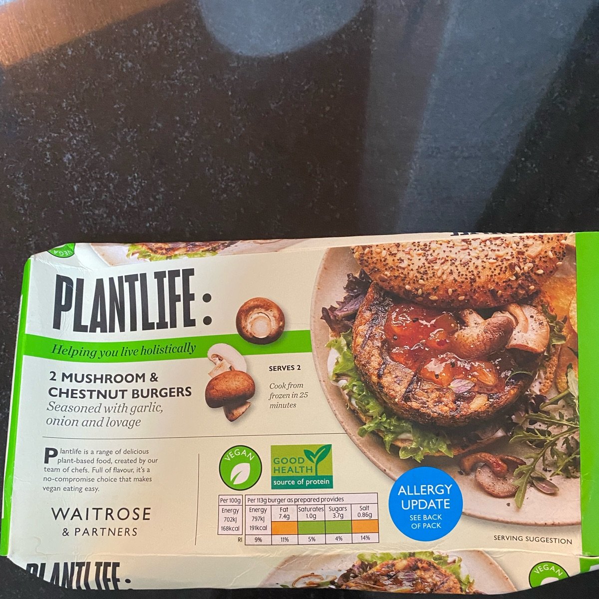 Plantlife Waitrose & partners Mushroom & chestnut burgers Reviews