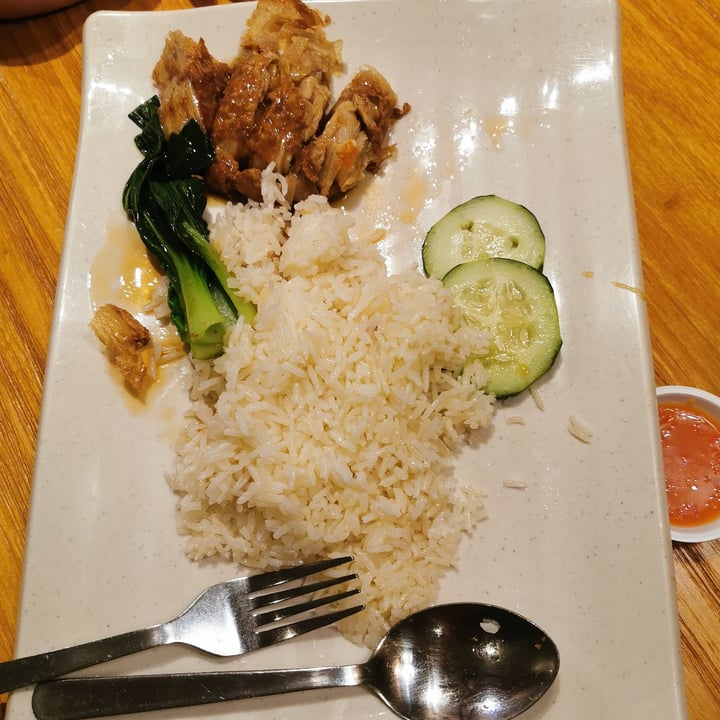 review photo of Leaf Corner (Vegetarian) Fragrant Roasted Chicken with Rice shared by @ahmei on 23 Jan 2021 - review