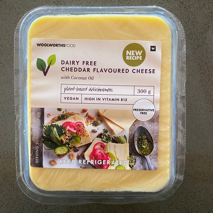 review photo of Woolworths Food Dairy Free Cheddar Cheese New Recipe shared by @ilizemarais on 07 May 2021 - review