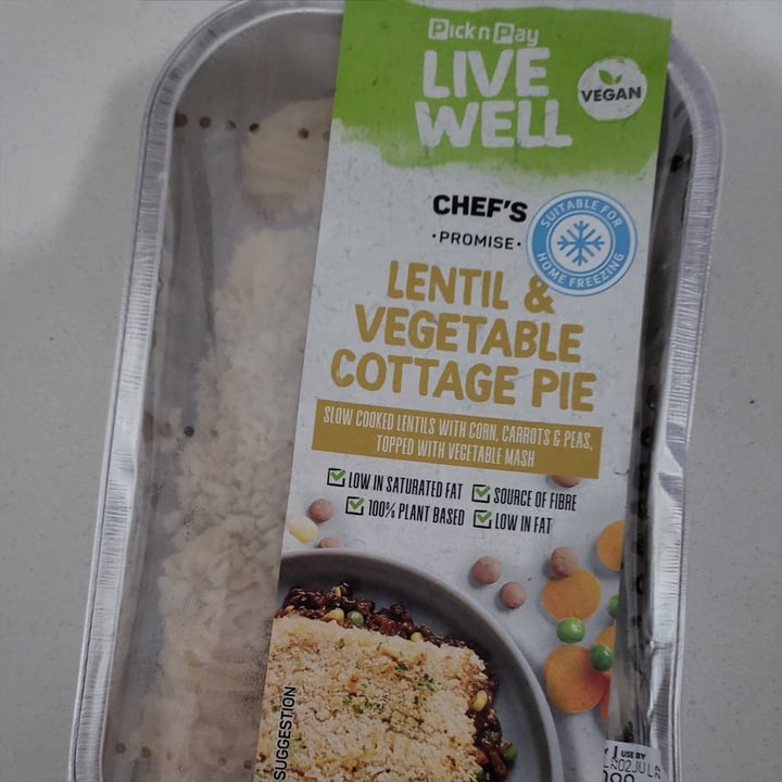 review photo of Pick n Pay lentil and vegateble cottage pie shared by @ang-ella on 08 Jul 2022 - review